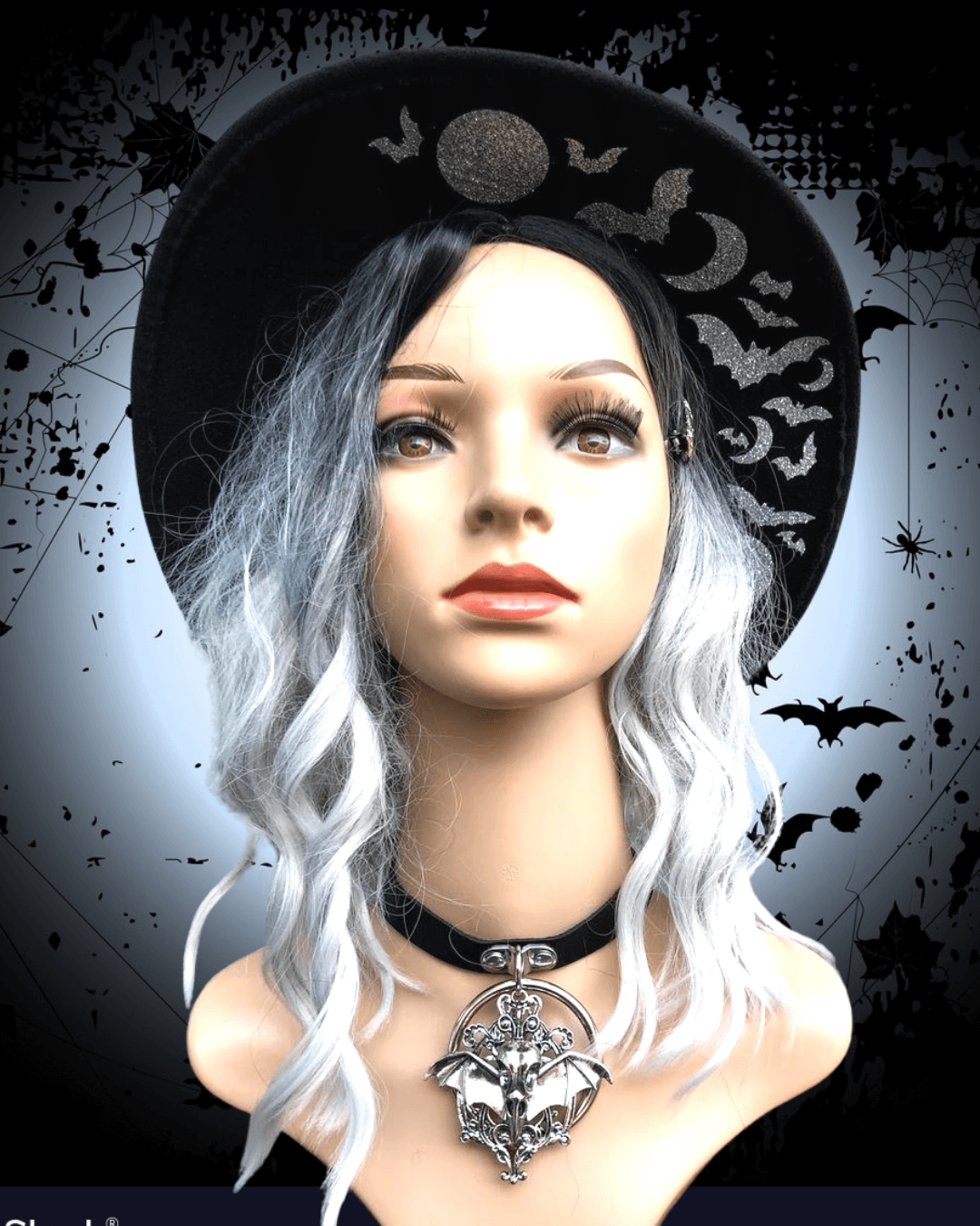 Bats & Moon Festival Fedora Witchy Hats Halloween
