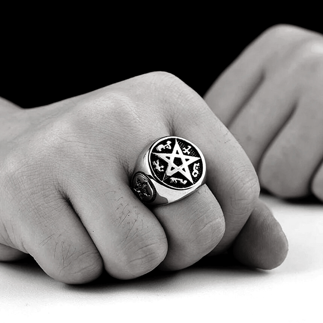 Pentagram Stainless Steel Ring